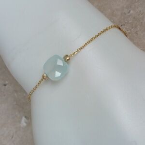 Aqua Chalcedony/Gold Filled Bracelet